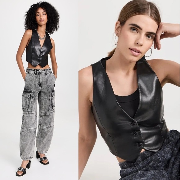 Alice and Olivia Leather Vest - Picture 2 of 16